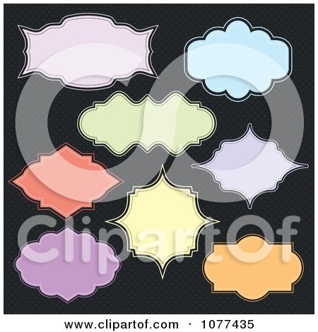 Clipart Colorful Frame And Label Design Elements - Royalty Free Vector Illustration by KJ Pargeter
