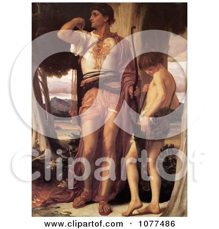 Painting of Jonathan’s Token to David by Frederic Lord Leighton - Royalty Free Historical Clip Art by JVPD