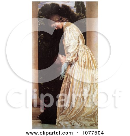 Painting of Sisters Hugging by Frederic Lord Leighton - Royalty Free Historical Clip Art by JVPD