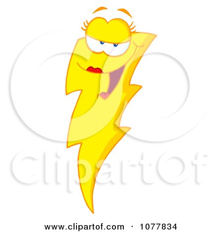 Clipart Female Lightning Bolt - Royalty Free Vector Illustration by Hit Toon