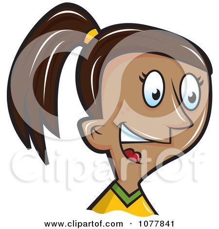 Clipart Soccer Player Girl - Royalty Free Vector Illustration by jtoons
