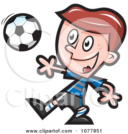 Clipart Boy Soccer Player 1 - Royalty Free Vector Illustration by jtoons