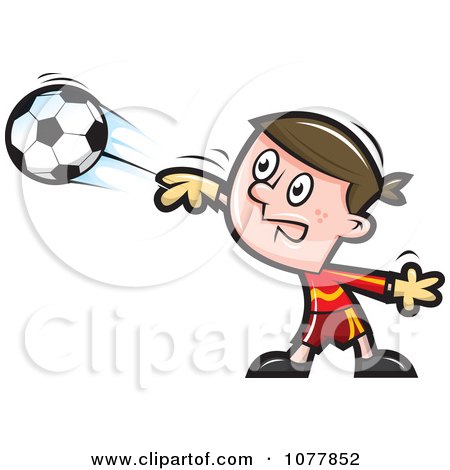 Clipart Boy Soccer Player 2 - Royalty Free Vector Illustration by jtoons