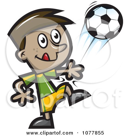 Clipart Boy Soccer Player 3 - Royalty Free Vector Illustration by jtoons