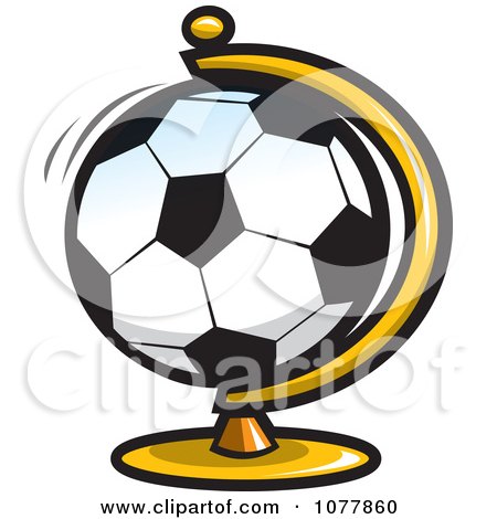Clipart Soccer Desk Globe - Royalty Free Vector Illustration by jtoons