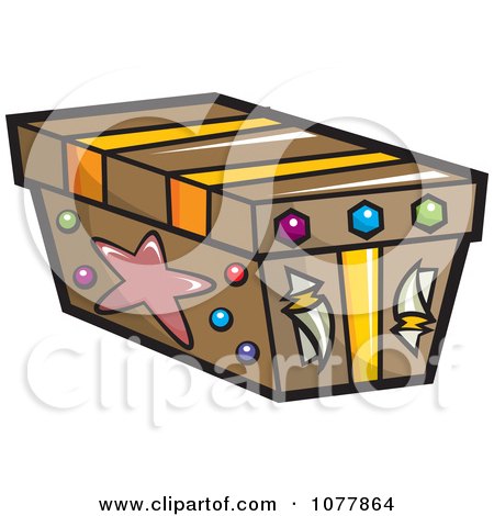 Clipart Treasure Chest - Royalty Free Vector Illustration by jtoons