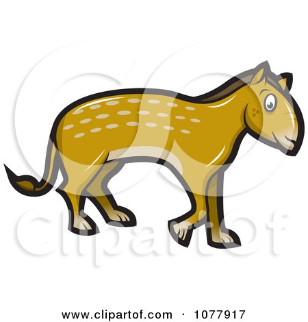 Clipart Prehistoric Horse Like Creature - Royalty Free Vector Illustration by jtoons