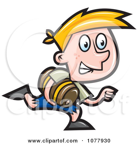 Clipart Cabin Boy Running With A Barrel - Royalty Free Vector Illustration by jtoons