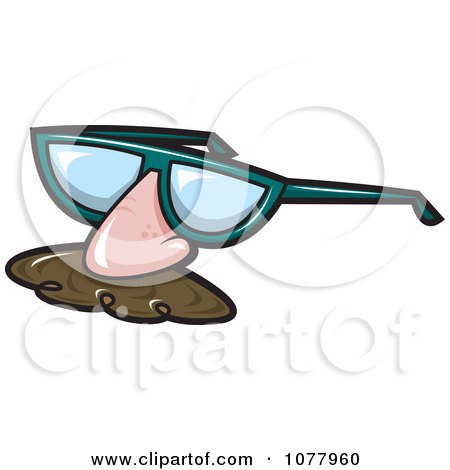 Clipart Spy Gear Disguise Glasses - Royalty Free Vector Illustration by jtoons