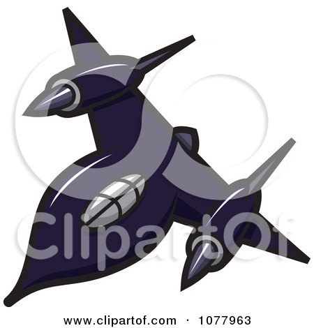 Clipart Spy Jet - Royalty Free Vector Illustration by jtoons
