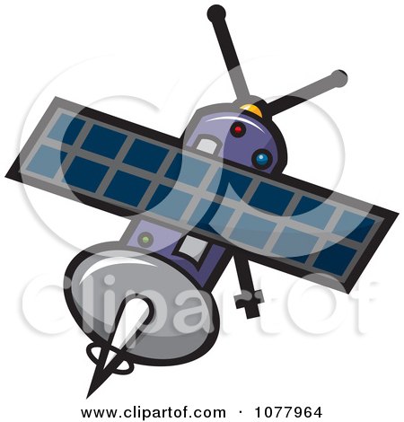 Clipart Spy Satellite - Royalty Free Vector Illustration by jtoons