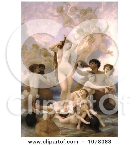 Photo of the Birth of Venus by William-Adolphe Bouguereau - Royalty Free Historical Clip Art by JVPD