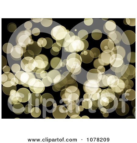 Clipart Golden Sparkly Bokeh Lights Background - Royalty Free Illustration by oboy
