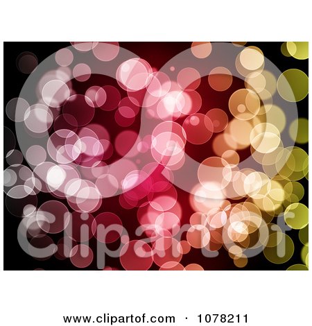 Clipart Purple Red And Yellow Bokeh Light Background - Royalty Free Illustration by oboy