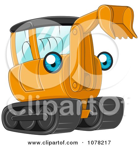 Blue Eyed Orange Excavator Character Posters, Art Prints by - Interior