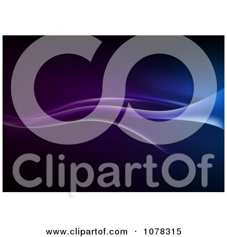 Clipart Purple And Blue Glowing Wave On Black - Royalty Free Vector Illustration by dero