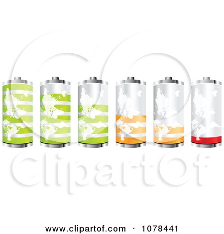 Clipart 3d Atlas Batteries At Different Charge Levels - Royalty Free Vector Illustration by Andrei Marincas