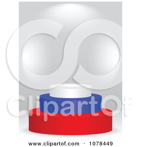 Clipart 3d Russian Flag Podium - Royalty Free Vector Illustration by Andrei Marincas