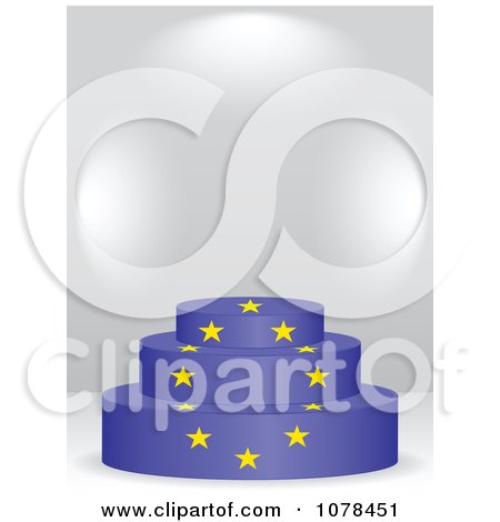 Clipart 3d European Flag Podium - Royalty Free Vector Illustration by Andrei Marincas