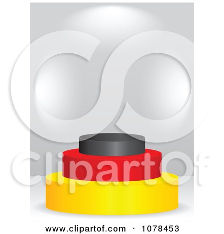 Clipart 3d German Flag Podium - Royalty Free Vector Illustration by Andrei Marincas