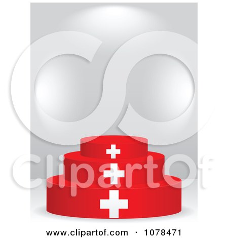 Clipart 3d Swiss Flag Podium - Royalty Free Vector Illustration by Andrei Marincas