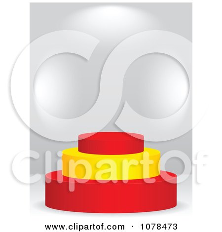Clipart 3d Spanish Flag Podium - Royalty Free Vector Illustration by Andrei Marincas