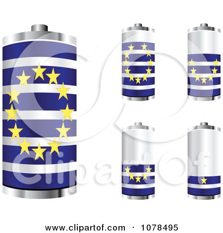 Clipart 3d Belgian Flag Batteries At Different Charge Levels - Royalty Free Vector Illustration by Andrei Marincas