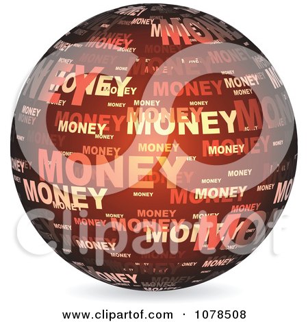 Clipart Red Money Sphere - Royalty Free Vector Illustration by Andrei Marincas