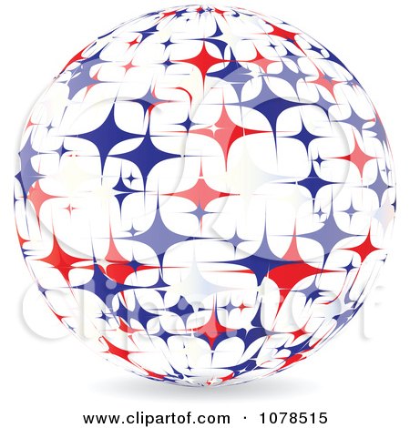 Clipart Abstract American Stars Sphere - Royalty Free Vector Illustration by Andrei Marincas