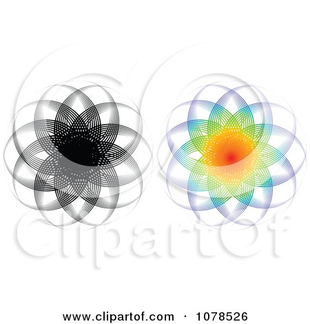Clipart Colorful And Black And White Design - Royalty Free Vector Illustration by Andrei Marincas