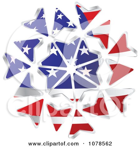 Clipart American Stars And Stripes Arrows - Royalty Free Vector Illustration by Andrei Marincas