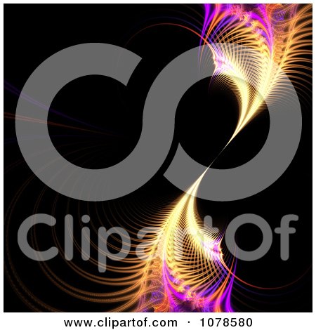 Clipart Pink And Gold Twisting Fractal - Royalty Free CGI Illustration by Arena Creative