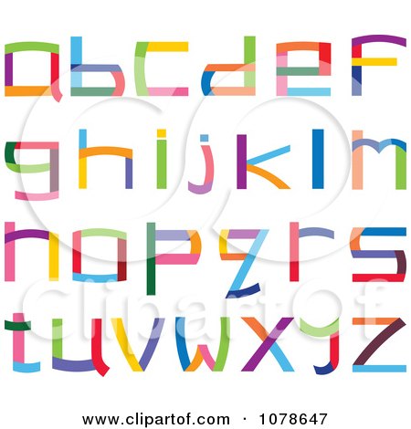 Clipart Colorful Lowercase Letters - Royalty Free Vector Illustration by yayayoyo