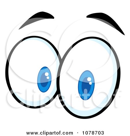 Clipart Pair Of Surprised Eyes - Royalty Free Vector Illustration by Hit Toon