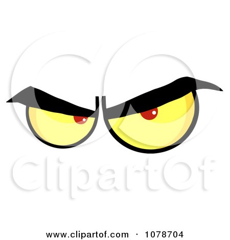 Clipart Pair Of Evil Eyes - Royalty Free Vector Illustration by Hit Toon