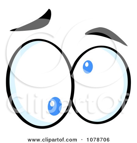 Clipart Pair Of Crazy Eyes - Royalty Free Vector Illustration by Hit Toon