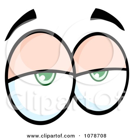 Clipart Pair Of Annoyed Eyes - Royalty Free Vector Illustration by Hit Toon