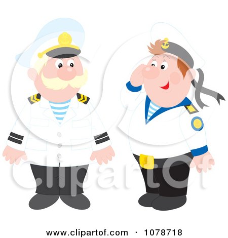 Clipart Male Captain And Sailor - Royalty Free Vector Illustration by Alex Bannykh