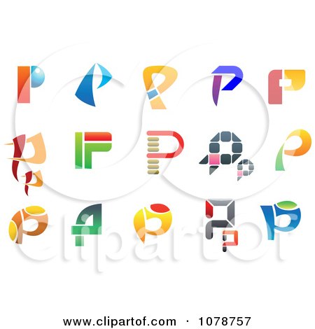 Clipart Abstract Letter P Logos - Royalty Free Vector Illustration by Vector Tradition SM