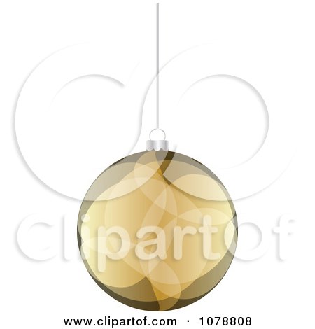 Clipart Suspended Gold Christmas Bauble - Royalty Free Vector Illustration by Andrei Marincas