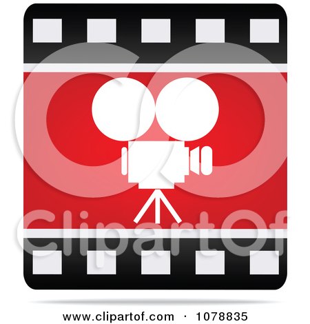 Clipart Film Strip Camera Cinema Icon - Royalty Free Vector Illustration by Andrei Marincas