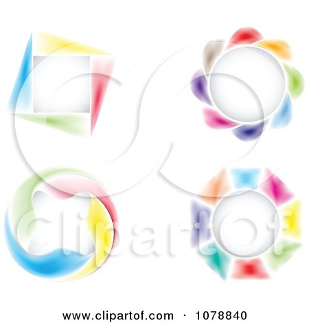 Clipart Colorful Round And Square Design Elements - Royalty Free Vector Illustration by Andrei Marincas