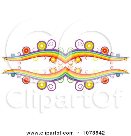 Clipart Colorful Rule Divider With Circles And Spirals - Royalty Free Vector Illustration by Andrei Marincas