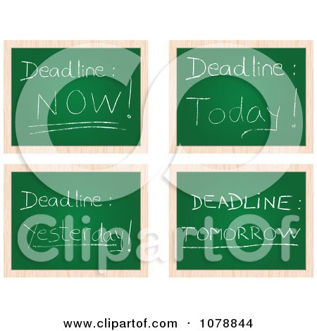 Clipart Deadline Chalkboards - Royalty Free Vector Illustration by Andrei Marincas