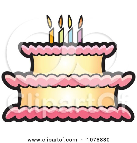 Clipart Birthday Cake - Royalty Free Vector Illustration by Lal Perera