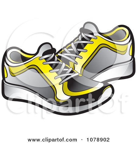 Clipart Pair of Sneakers - Royalty Free Vector Illustration by Lal Perera