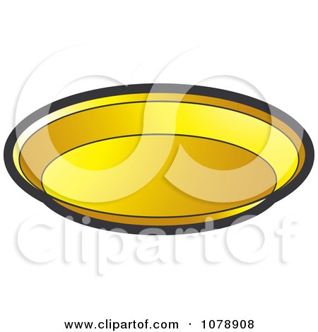 Clipart Gold Pan - Royalty Free Vector Illustration by Lal Perera