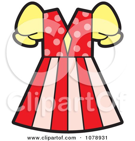 Clipart Girls Dress - Royalty Free Vector Illustration by Lal Perera