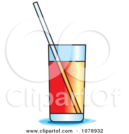 Clipart Glass of Iced Tea - Royalty Free Vector Illustration by Lal Perera
