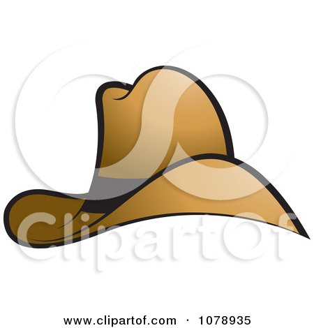 Clipart Brown Cowboy Hat - Royalty Free Vector Illustration by Lal Perera